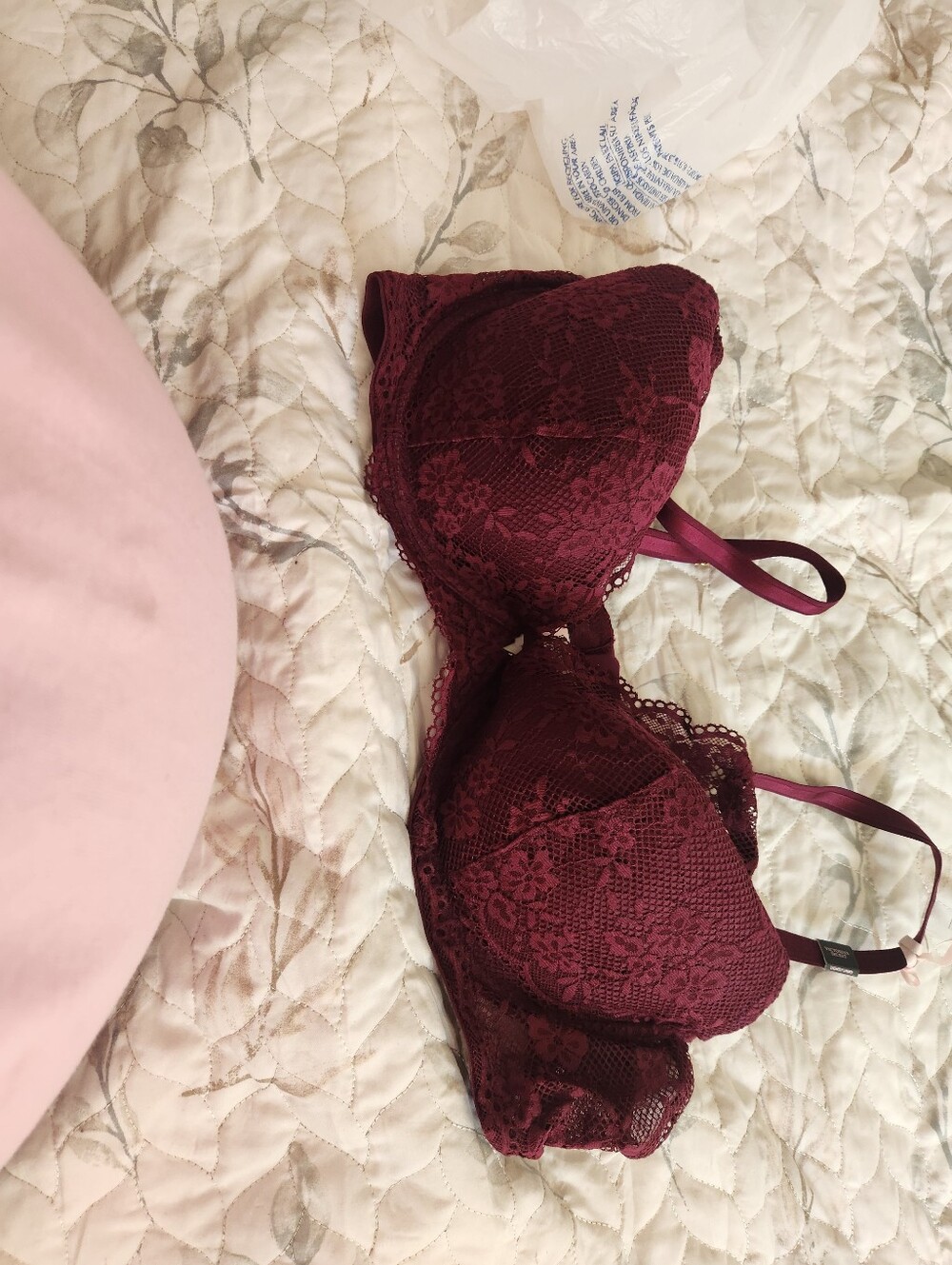 Victoria's Secret Burgundy Lace Push-Up Bra